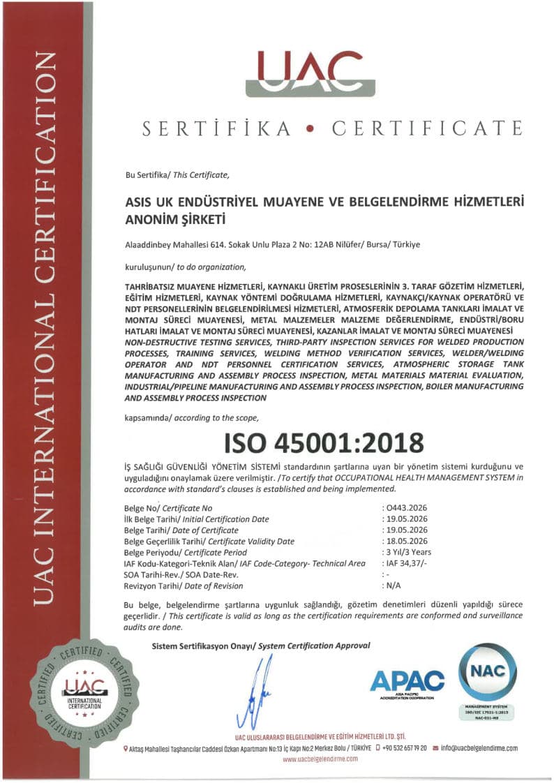 ISO 45001:2018 — Occupational Health & Safety Management System